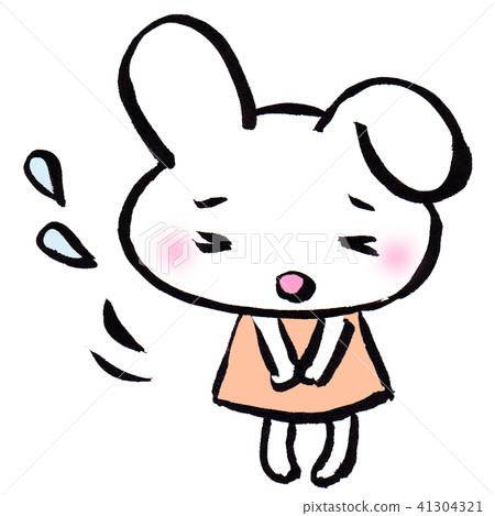 Sorry apologies rabbit - Stock Illustration [41304321] - PIXTA