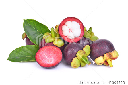 Mangosteen isolated on white background. Mangosteen isolated on white background. 41304523