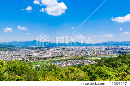 Kyoto city panoramic view from Arashiyama 41304937