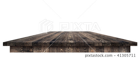 Empty wooden table perspective with clipping path 41305711