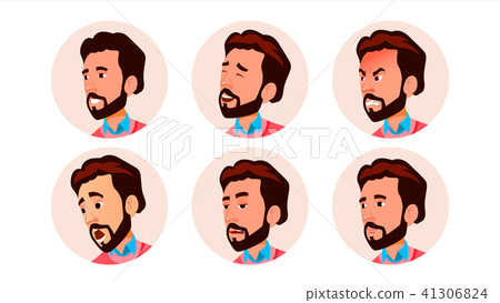 Avatar Icon Man Vector. Comic Face Art. Cheerful Worker. Cartoon Character Illustration 41306824