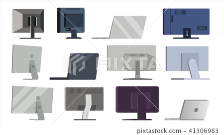 Monitor Set Vector. Different Types 