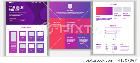 Website Design Template Vector. Business Project. Landing Web Page. Financial Management. Looking 41307067