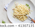 Spaghetti pasta with bolognese sauce and parmesan  41307135