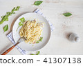 Spaghetti pasta with bolognese sauce and parmesan  41307138