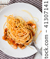Spaghetti pasta with bolognese sauce and parmesan  41307141