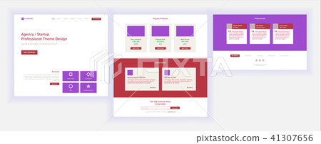 Main Web Page Design Vector. Website Business Screen. Landing Template. Innovation Idea. Engineer Main Web Page Design Vector. Website Business Screen. Landing Template. Innovation Idea. Engineer 41307656