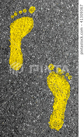 Footprints yellow feet 41309367