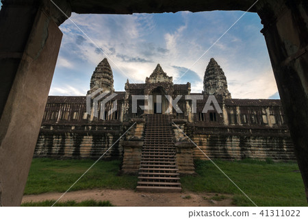 View from inside an Angkor Wat in Siem Reap. 41311022