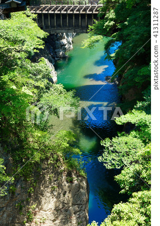 從Kai的Saruhashi橋看Yatsugawa發電廠1號水橋 41311287