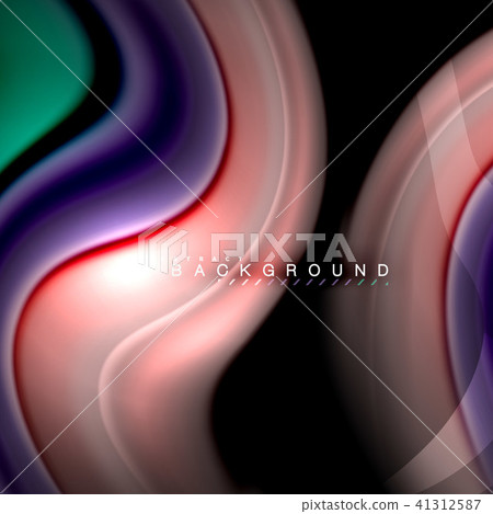 Fluid mixing colors vector wave abstract background design. Colorful mesh waves Fluid mixing colors vector wave abstract background design. Colorful mesh waves 41312587