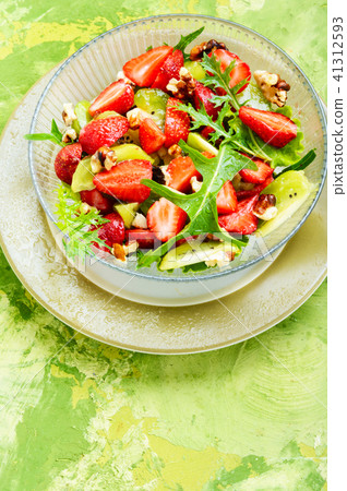 bowl of salad with strawberry bowl of salad with strawberry 41312593