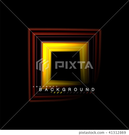 Geometric shapes created with fluid multicolored lines Geometric shapes created with fluid multicolored lines 41312869