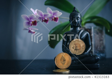 Buddha with bitcoin Buddha with bitcoin 41313163