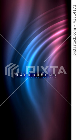 Neon glowing wave, magic energy and light motion background 41314173