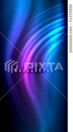 Neon glowing wave, magic energy and light motion background Neon glowing wave, magic energy and light motion background 41314926