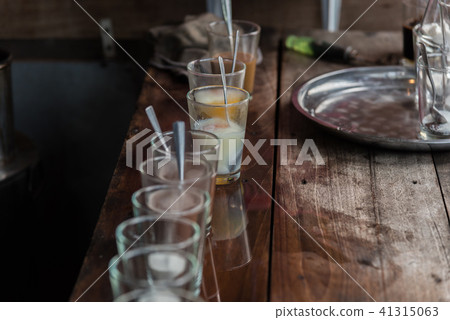 Breakfast with soft-boiled eggs and vintage coffee 41315063
