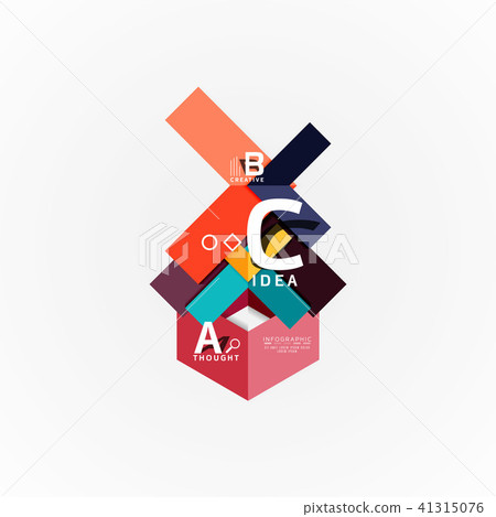 Vector infographic options banner, paper style design Vector infographic options banner, paper style design 41315076