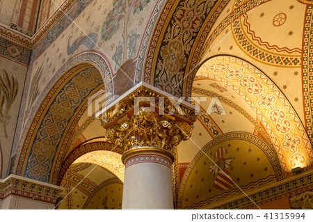 Budapest, Hungary - March 27, 2018: Interior of renovated Roman Hall in Museum of Fine Arts 41315994