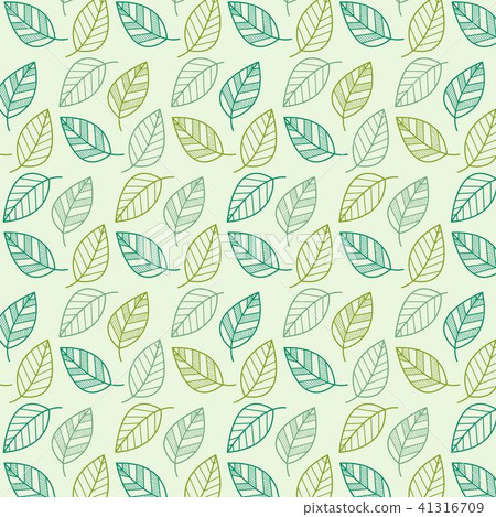 leaf vector pattern, background - Stock Illustration [41316709] - PIXTA