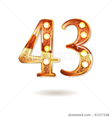 43 years anniversary celebration design 41317186