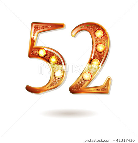 52 years anniversary celebration design 41317430
