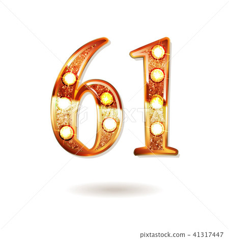 61 years anniversary celebration design 41317447