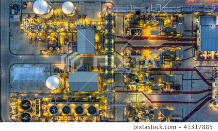 Aerial view oil refinery, refinery plant, refinery 41317885