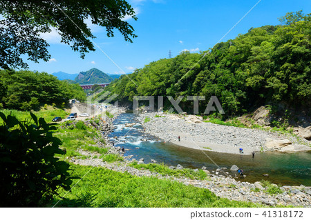 Mountain stream fishing in the Katsuragawa Valley 41318172