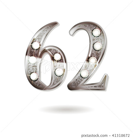 62 years anniversary celebration design 41318672