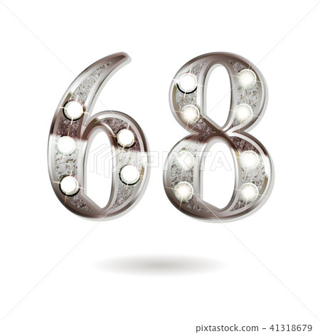 68 years anniversary celebration design 41318679