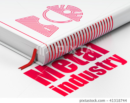 Industry concept: book Factory Worker, Metal Industry on white background Industry concept: book Factory Worker, Metal Industry on white background 41318744