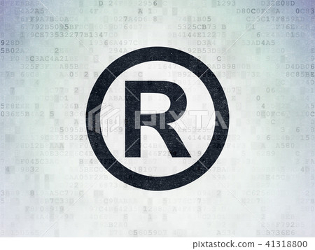 Law concept: Registered on Digital Data Paper background Law concept: Registered on Digital Data Paper background 41318800