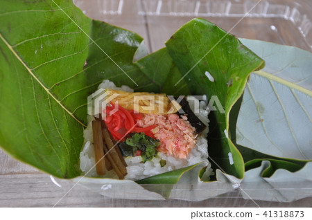 Magnolia leaf sushi 41318873