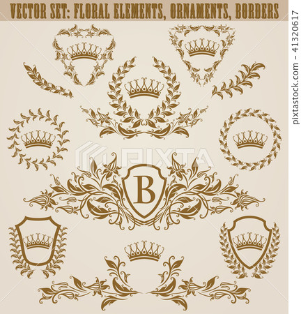 Set of golden monograms Set of golden monograms 41320617
