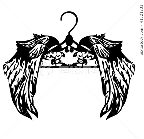 hanger with wings black vector design hanger with wings black vector design 41321233