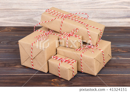 Some paper parcels christmas gift boxes Some paper parcels christmas gift boxes 41324151