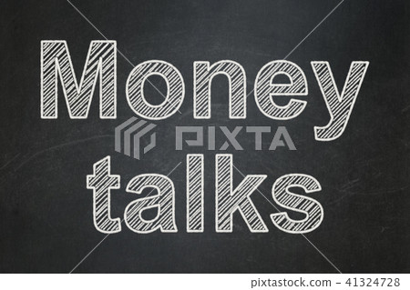 Business concept: Money Talks on chalkboard background 41324728