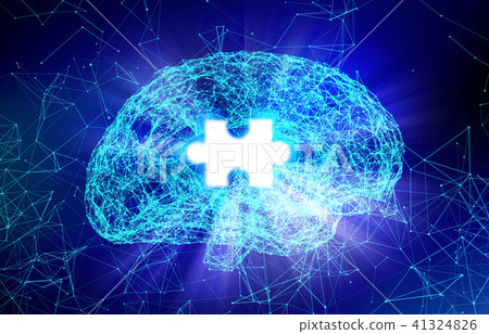 Human brain and jigsaw for Alzheimer's disease 41324826