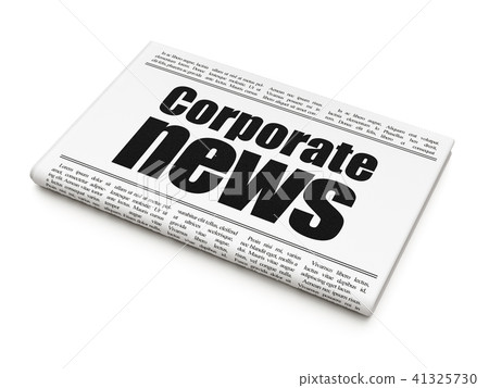 News concept: newspaper headline Corporate News 41325730