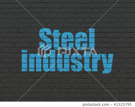 Manufacuring concept: Steel Industry on wall background 41325795