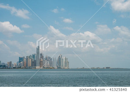 Panama City skyscraper skyline at ocean coast 41325840