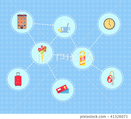 Hotel Services Illustrations Connected in Net Hotel Services Illustrations Connected in Net 41326071