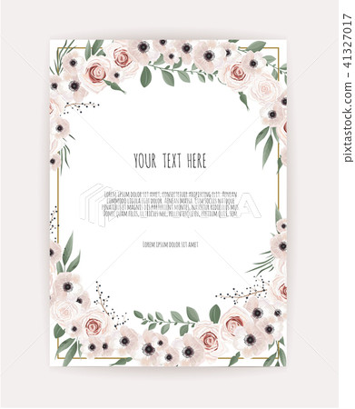 Vector floral design card. Vector floral design card. 41327017
