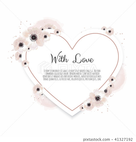 Floral heart with decorative flowers.  41327192