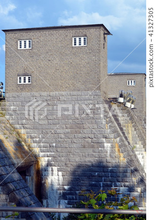 View of a hydroelectric power station dam View of a hydroelectric power station dam 41327305