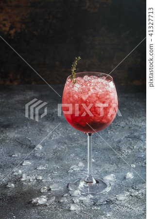 Red drink with ice Red drink with ice 41327713