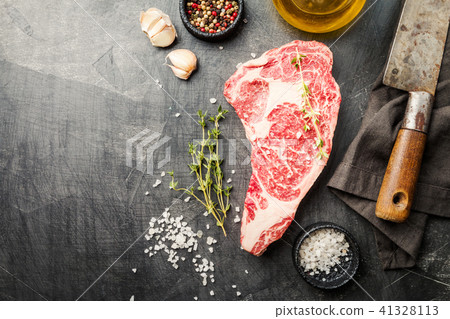 Raw Ribeye Steak Raw Ribeye Steak 41328113