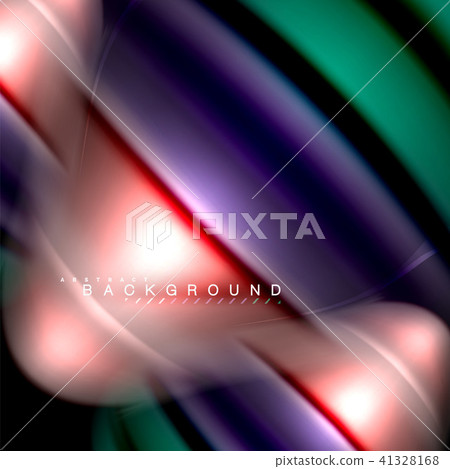 Fluid mixing colors vector wave abstract background design. Colorful mesh waves 41328168
