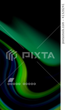 Fluid rainbow colors on black background, vector wave lines and swirls Fluid rainbow colors on black background, vector wave lines and swirls 41328241